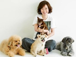 浅田美代子、お揃いのスイカTシャツを着る愛犬たちをパシャリ